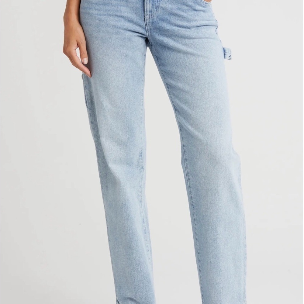 PAIGE Light Wash Straight-Leg Carpenter Style Jeans Women’s Size 27 - Picture 8 of 8